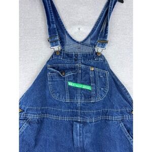 Key Imperial Aristocrat of Overalls Blue Denim Bib Overalls Mens 44x30 FS1026